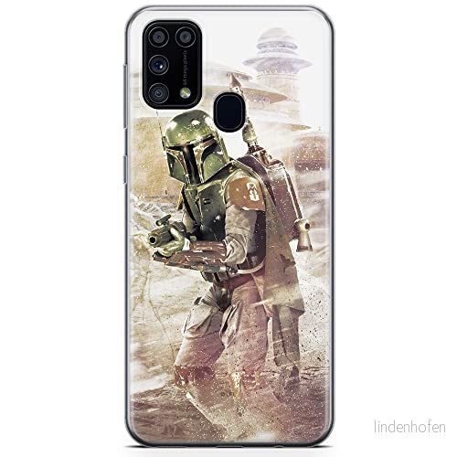 ERT GROUP mobiltelefonfodral för Samsung M31 originalt och officiellt licensierat Star Wars mönster Boba Fett 001 optimalt anpassad till formen på mobiltelefonen, fodral tillverkad av TPU plast 5904805482533