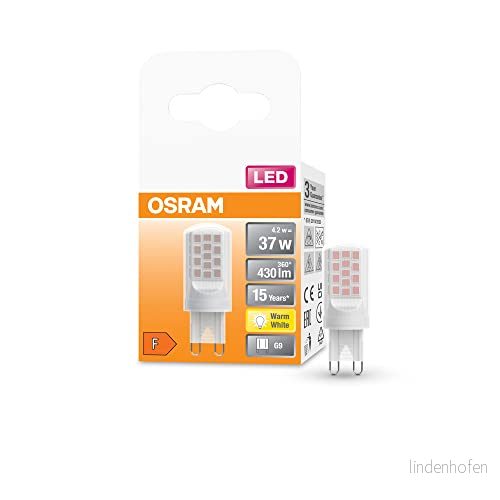OSRAM Star PIN LED-lampa G9-bas, matt optik, 2700 K, 430 lm, icke-dimbar, 1-pack 4058075757981