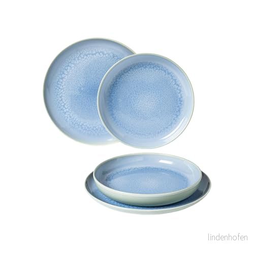 Villeroy & Boch Plate Set Crafted Blueberry turquoise 4 Piece 4003686418646