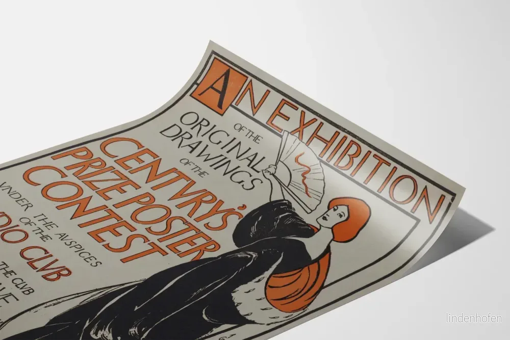 Vintageposter för utställning, originalteckningar, tävlingar i affischdesign - Bild 3