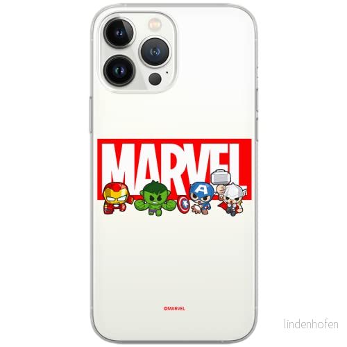 ERT GROUP mobiltelefonfodral för Apple Iphone 11 originalt och officiellt licensierat Marvel mönster 009 Vit optimalt anpassad till formen på mobiltelefonen, gedeeltelijk transparant 5904805174537