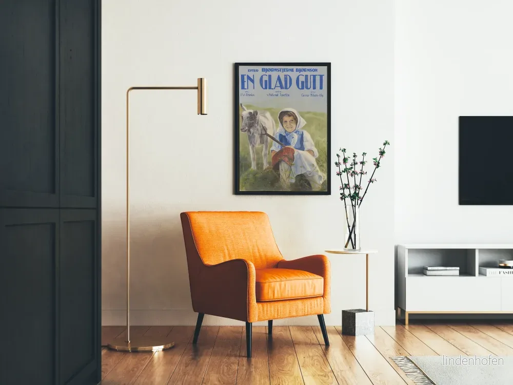 Vintageposter En Glad Gutt - Nostalgisk väggdekoration - Bild 2