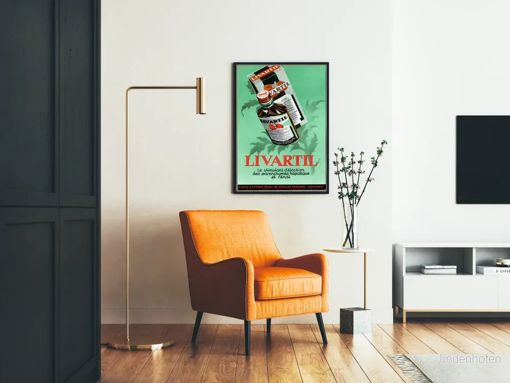 Vintageposter Livartil – Utdrag ur kronärtskocka för levern - Bild 2