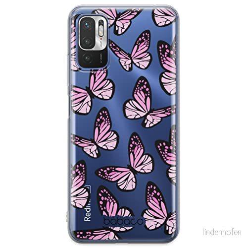ERT GROUP mobiltelefonfodral för Xiaomi REDMI NOTE 10 5G / POCO M3 PRO originalt och officiellt licensierat Babaco mönster Butterflies 002, gedeeltelijk transparant 5904805737831