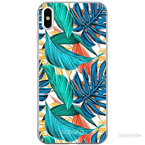 ERT GROUP mobiltelefonfodral för Apple Iphone XS Max originalt och officiellt licensierat Babaco mönster Plants 005 Vit optimalt anpassad till formen på mobiltelefonen, fodral tillverkad av TPU plast 5903537754444