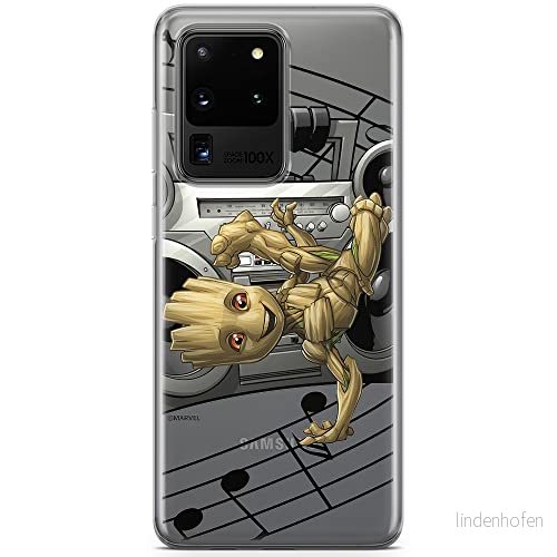 ERT GROUP Mobiltelefonskal för Samsung S20 Ultra original och officiellt licensierat Marvel mönster Groot 004 anpassat perfekt till mobiltelefonens form, delvis transparent 5903537497891