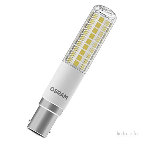 OSRAM LED Superstar Special T SLIM, dimbar smal speciallampa, B15d bas, varmvit (2700K), ersättning för traditionella 75W lampor, förpackning med 1 4058075607194
