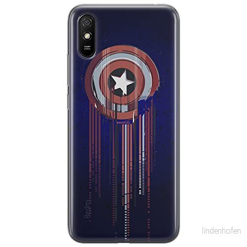 ERT GROUP mobiltelefonfodral för Xiaomi REDMI 9A originalt och officiellt licensierat Marvel mönster Captain America 017 optimalt anpassad till formen på mobiltelefonen, fodral tillverkad av TPU plast 5903040308516
