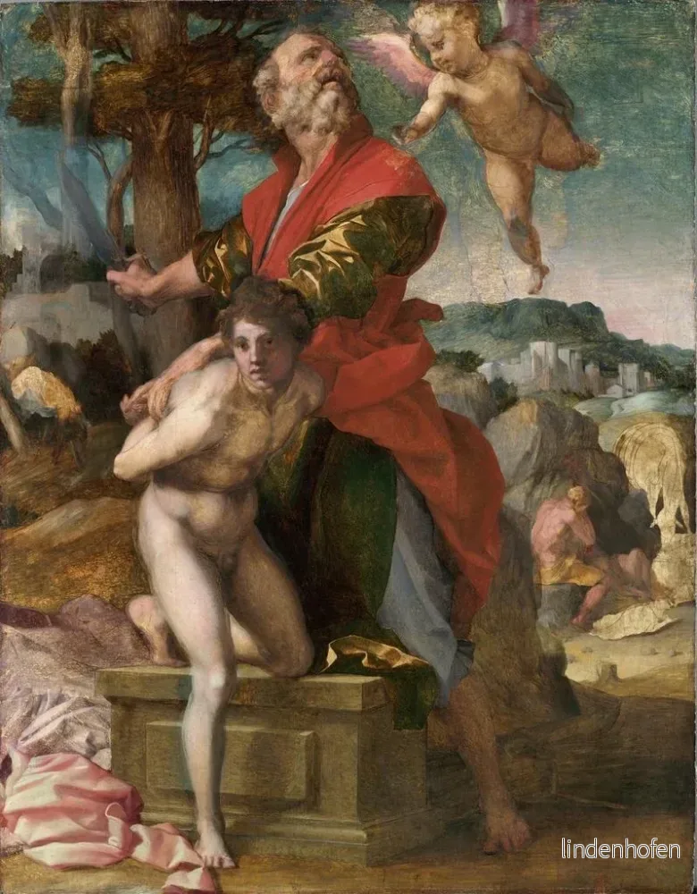 Målning Le sacrifice d'Isaac - Andrea del Sarto | Konsttryck - Bild 2