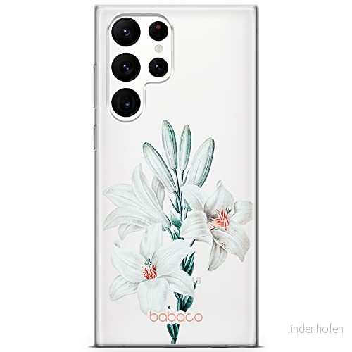 ERT GROUP mobiltelefonfodral för Samsung S22 ULTRA originalt och officiellt licensierat Babaco mönster Flowers 039 optimalt anpassad till formen på mobiltelefonen, gedeeltelijk transparant 5905131308856