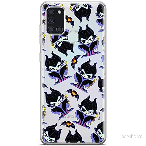 ERT GROUP mobiltelefonfodral för Samsung A21s originalt och officiellt licensierat Disney mönster Maleficent 004 optimalt anpassad till formen på mobiltelefonen, gedeeltelijk transparant 5905131484239