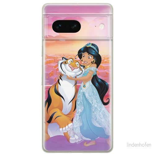 ERT GROUP mobiltelefonfodral för Google PIXEL 7 originalt och officiellt licensierat Disney mönster Jasmine & Rajah 001 optimalt anpassad till formen på mobiltelefonen, fodral tillverkad av TPU plast 5905795156695