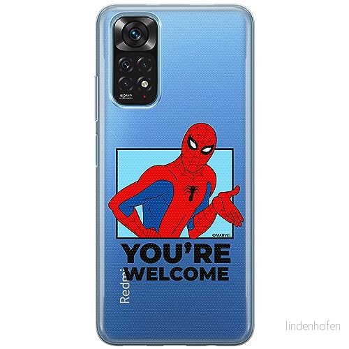 ERT GROUP mobiltelefonfodral för Xiaomi REDMI NOTE 11T/ 11S 5G/ POCO M4 PRO 5G originalt och officiellt licensierat Marvel mönster Spider Man 030, gedeeltelijk transparant 5905795007133