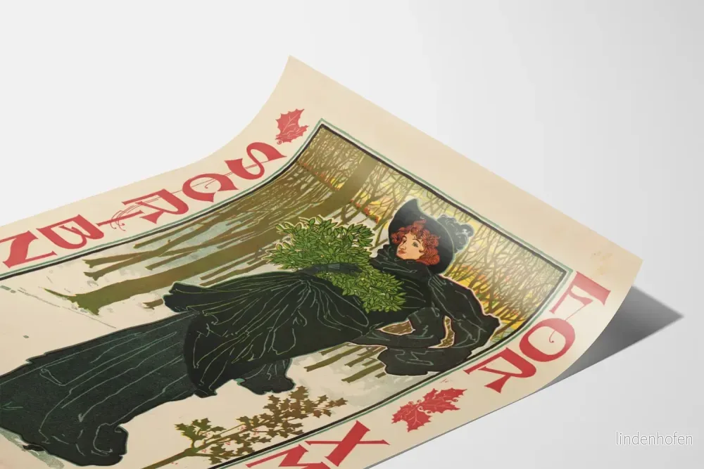 Vintageposter Scribner's För Juldekoration väggdekor retro - Bild 3