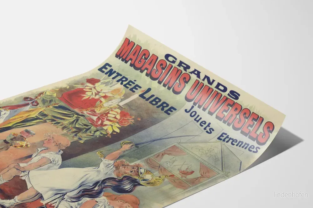 Vintageposter för Stora Allmänna Varuhus i Lyon - Leksaker och Nyårsgåvor - Bild 3