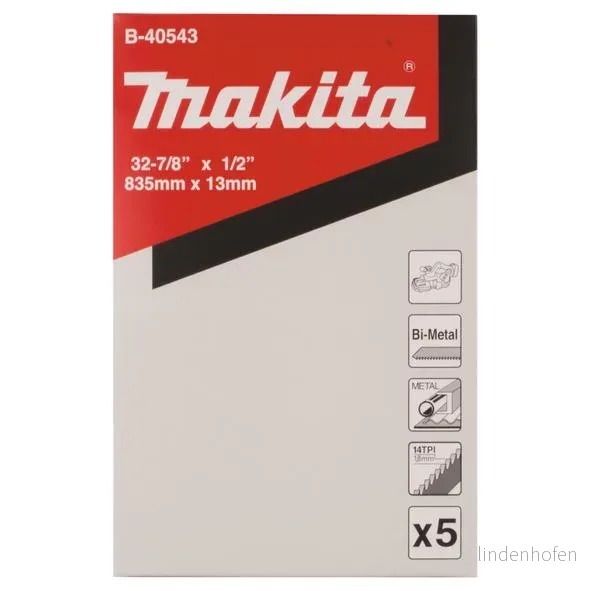 Makita B-40543 Bandsågsblad - 5-pack - 14T 88381438377