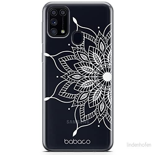 ERT GROUP mobiltelefonfodral för Samsung M31 originalt och officiellt licensierat Babaco mönster Mandalas 004 Vit optimalt anpassad till formen på mobiltelefonen, gedeeltelijk transparant 5904805829024