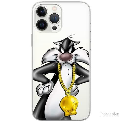 ERT GROUP mobiltelefonfodral för Samsung A50/A50s/A30s originalt och officiellt licensierat Looney Tunes mönster Sylvester 003 Vit anpassad till formen på mobiltelefonen, gedeeltelijk transparant 5902980311457