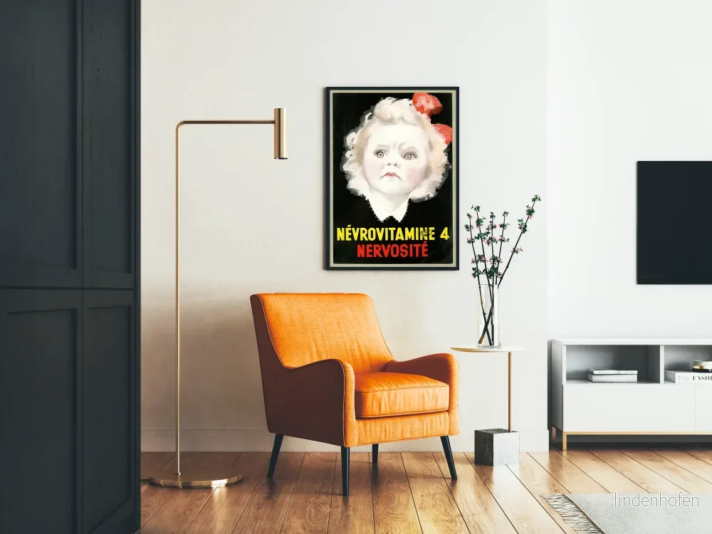 Vintageposter Névrovitamin 4 Nervositet - Retro Väggdekoration - Bild 2