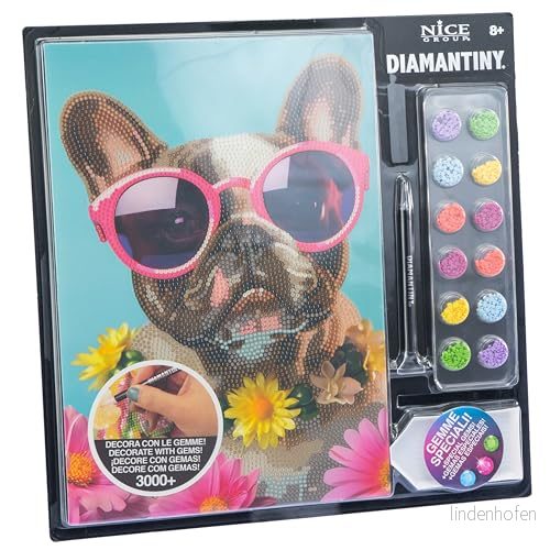 DIAMANTINY Pets Mops Hund Måla efter siffror, flerfärgad, A4, 96105 8056779961051