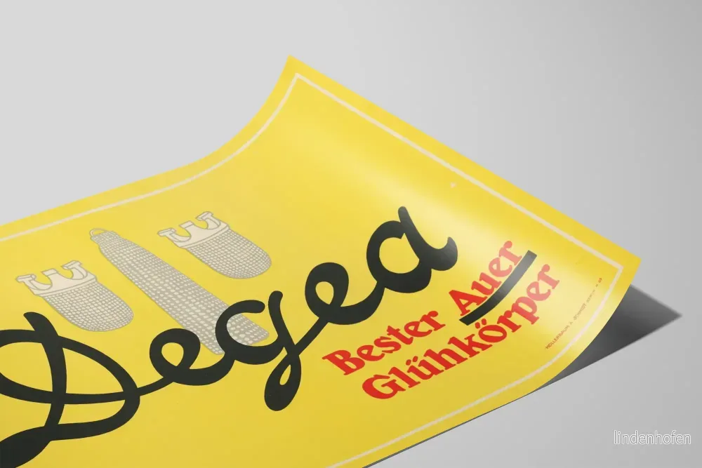 Vintageposter Degea Bester Auer Glühkörper - retro väggdekoration - Bild 2