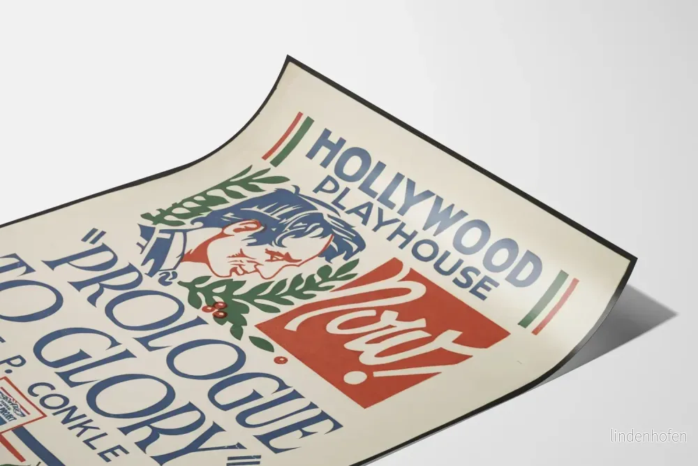 Vintageaffisch teater Hollywood Playhouse Prolog till ära - Bild 3