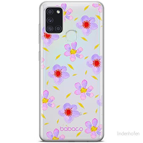 ERT GROUP mobiltelefonfodral för Samsung A21s originalt och officiellt licensierat Babaco mönster Flowers 022 optimalt anpassad till formen på mobiltelefonen, gedeeltelijk transparant 5903932650921