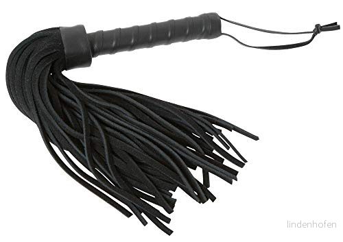 Zado Läderpisk Piska, Svart, 37 cm 4024144359462