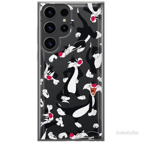 ERT GROUP mobiltelefonfodral för Samsung S23 ULTRA originalt och officiellt licensierat Looney Tunes mönster Sylvester 006 optimalt anpassad till formen på mobiltelefonen, gedeeltelijk transparant 5905511653408