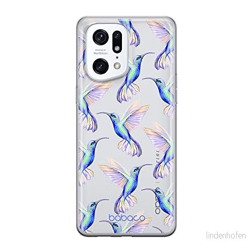 ERT GROUP mobiltelefonfodral för Oppo FIND X5 PRO originalt och officiellt licensierat Babaco mönster Hummingbird 002 optimalt anpassad till formen på mobiltelefonen, gedeeltelijk transparant 5905511404758