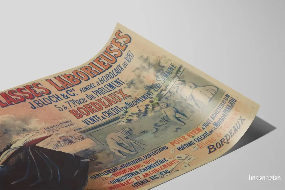 Vintage reklamposter för hårt arbetande klasser Bordeaux - Bild 2
