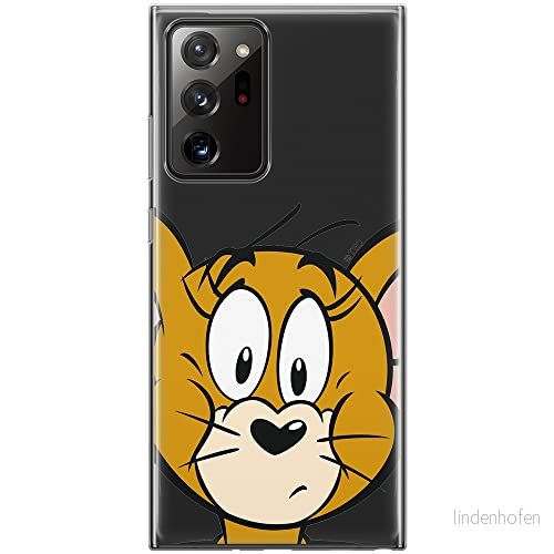 ERT GROUP mobiltelefonfodral för Samsung GALAXY NOTE 20 ULTRA originalt och officiellt licensierat Tom and Jerry mönster 002 anpassad till formen på mobiltelefonen, gedeeltelijk transparant 5903040363065