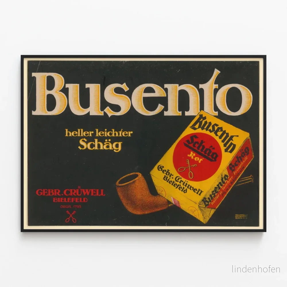 Vintageaffisch Busento Schäg för retro väggdekoration