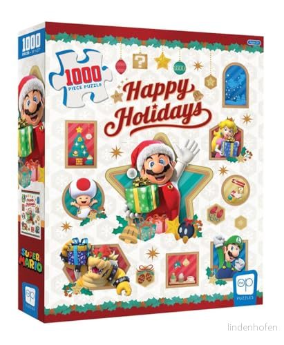 Mario Happy Holidays pussel 1000 bitar 700304155627
