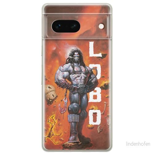 ERT GROUP mobiltelefonfodral för Google PIXEL 7 originalt och officiellt licensierat DC mönster Lobo 003 optimalt anpassad till formen på mobiltelefonen, fodral tillverkad av TPU plast 5905795160142