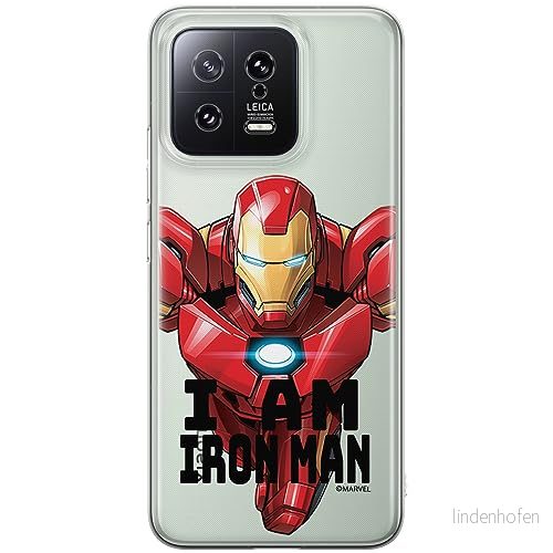 ERT GROUP mobiltelefonfodral för Xiaomi 13 originalt och officiellt licensierat Marvel mönster Iron Man 029 optimalt anpassad till formen på mobiltelefonen, gedeeltelijk transparant 5905511903947