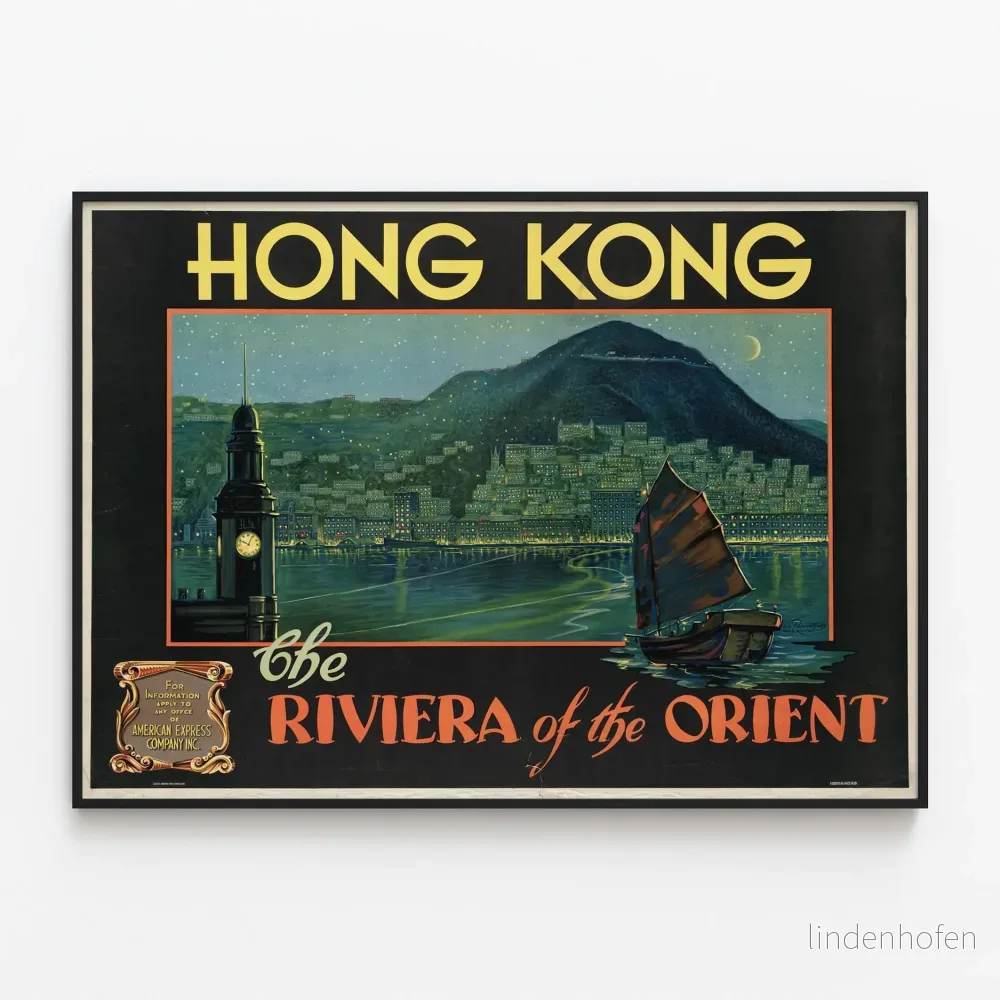 Vintageposter Hong Kong La Riviera de l'Orient