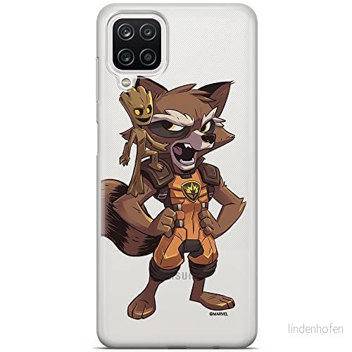 ERT GROUP mobiltelefonfodral för Samsung A12 / M12 originalt och officiellt licensierat Marvel mönster Guardians of the Galaxy 018 anpassad till formen på mobiltelefonen, gedeeltelijk transparant 5903040093689