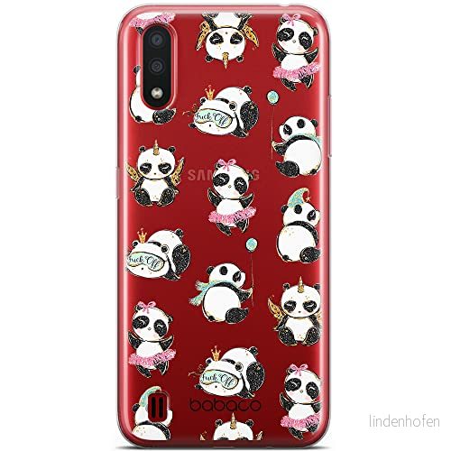 ERT GROUP mobiltelefonfodral för Samsung A01 originalt och officiellt licensierat Babaco mönster Panda 008 optimalt anpassad till formen på mobiltelefonen, gedeeltelijk transparant 5904805413469