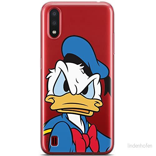 ERT GROUP mobiltelefonfodral för Samsung A01 originalt och officiellt licensierat Disney mönster Donald 003 optimalt anpassad till formen på mobiltelefonen, gedeeltelijk transparant 5904805418266
