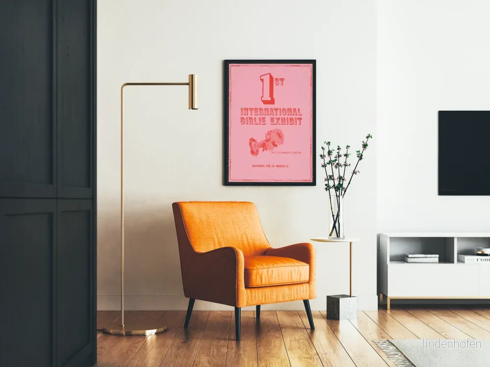 Första internationella flickutställningen Rose Retro Poster - Bild 2