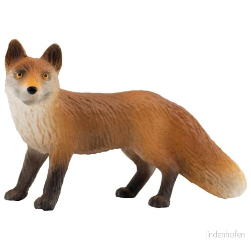 Bullyland 64445 Spelfigur räv, ca 7,3 cm stor djurfigur, detaljtrogen, PVC fri, perfekt som tårtfigur och liten present till barn från 3 år 4007176644454