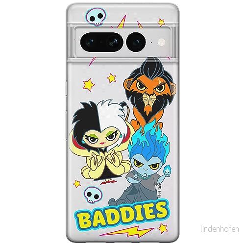 ERT GROUP mobiltelefonfodral för Google PIXEL 7 PRO originalt och officiellt licensierat Disney mönster Villains 004 optimalt anpassad till formen på mobiltelefonen, gedeeltelijk transparant 5905795182717