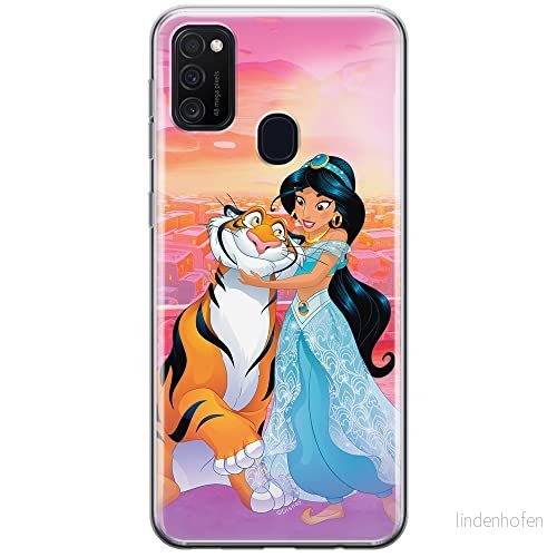 ERT GROUP mobiltelefonfodral för Samsung M21 originalt och officiellt licensierat Disney mönster Jasmine and Aladdin 001 optimalt anpassad till formen på mobiltelefonen, gedeeltelijk transparant 5903537833255