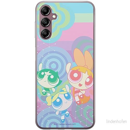 ERT GROUP mobiltelefonfodral för Samsung A14 4G/5G originalt och officiellt licensierat The Powerpuff Girls mönster 038 optimalt anpassad till formen på mobiltelefonen, fodral tillverkad av TPU plast 5905511982737