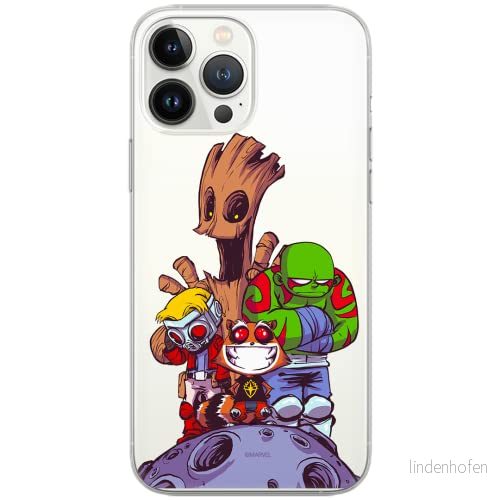 ERT GROUP mobiltelefonfodral för Huawei P30 Lite originalt och officiellt licensierat Marvel mönster Guardians of the Galaxy 017 Vit anpassad till formen på mobiltelefonen, gedeeltelijk transparant 5902980430080