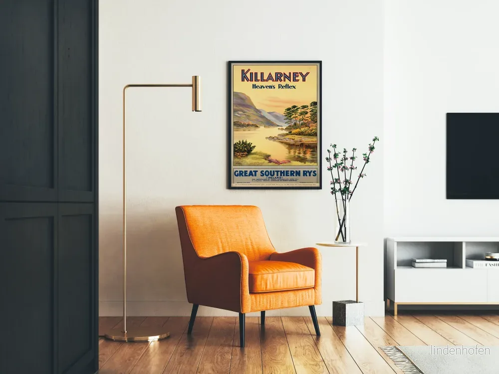 Vintageposter Killarney Heaven's Reflex väggdekoration landskap - Bild 2