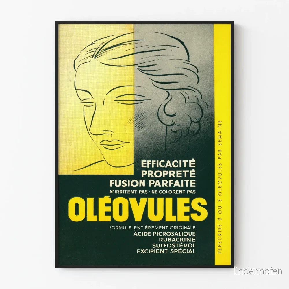 Vintageposter Oléovules - Retro väggdekoration