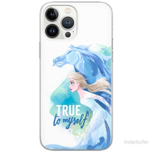 ERT GROUP mobiltelefonfodral för Iphone 13 PRO MAX originalt och officiellt licensierat Disney mönster Elsa 012 Vit optimalt anpassad till formen på mobiltelefonen, fodral tillverkad av TPU plast 5903932872293