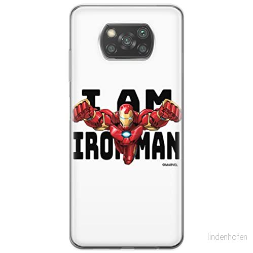 ERT GROUP mobiltelefonfodral för Xiaomi POCOPHONE X3 originalt och officiellt licensierat Marvel mönster Iron Man 028 optimalt anpassad till formen på mobiltelefonen, fodral tillverkad av TPU plast 5904805143687